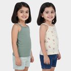 Girls Light Green Cotton Vest, हल्का हरा, small