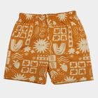 Girls' Yellow Regular Fit Solid Shorts, पीला, small