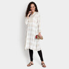 3/4th Sleeves Flared Kurta, White, small image number null