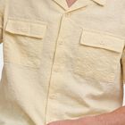 Men's White Cotton Casual Shirt, Off White, small
