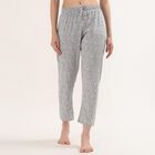 Women's Light Grey Regular Fit Floral Printed Cotton Blend Pyjama, हल्का ग्रे, small
