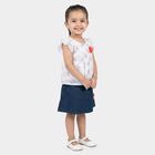 Girls Light Blue Round Neck Co-ord Set Upper and Bottom Set, हल्का नीला, small