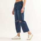 Women's Light Steel Blue Regular Fit Cotton Jeans, Mid Blue, small