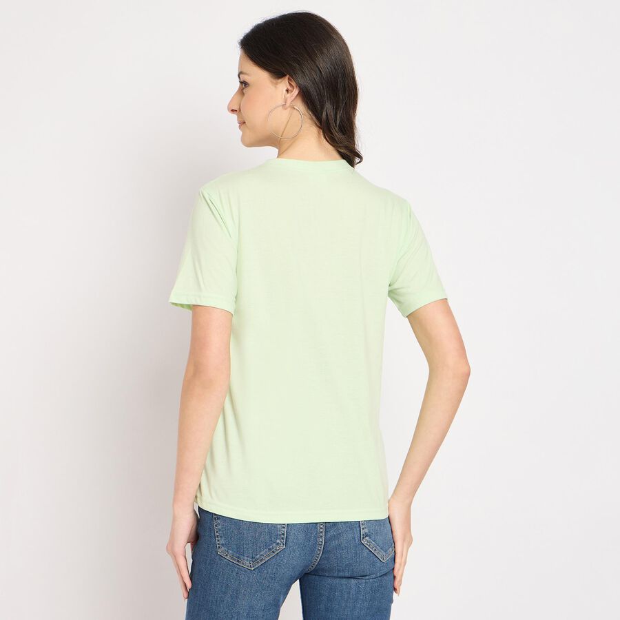 Ladies' Round Neck T-Shirt , Neon Green, large