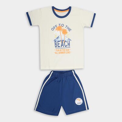 Boys' 100% Cotton Knit Baba Suit 