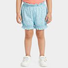 Girls' Aqua Regular Fit Heart Print Bloomer, एक्वा, small