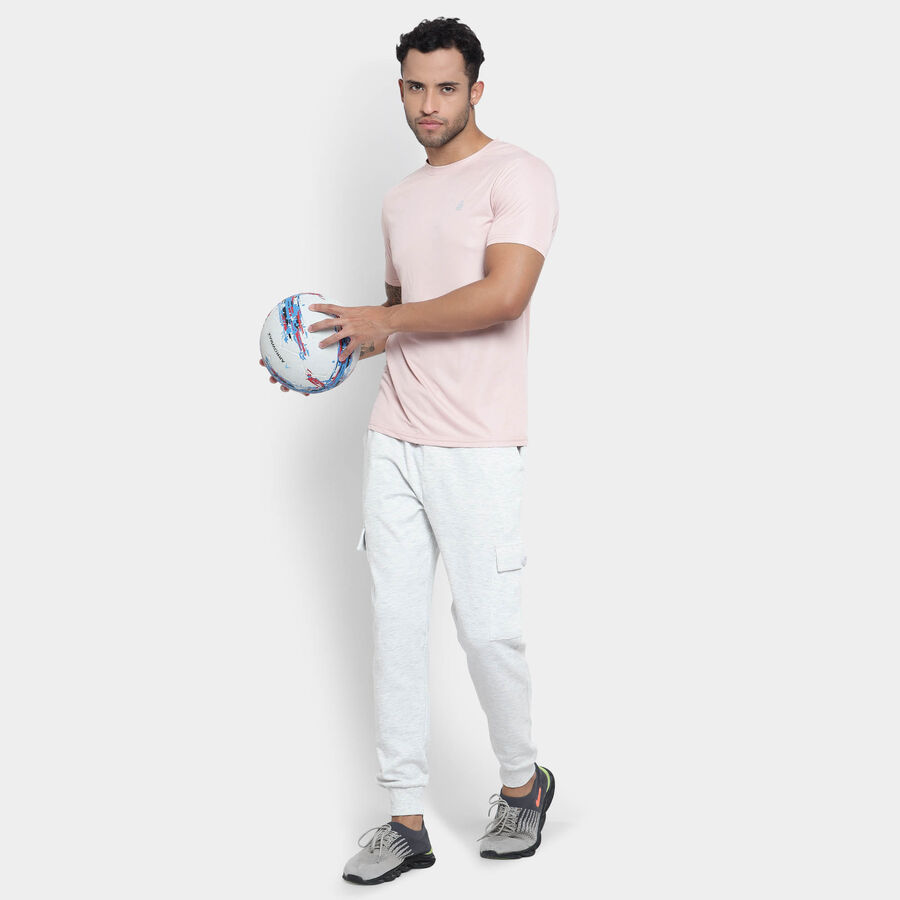 Solid Track Pants, Melange Light Grey, large image number null