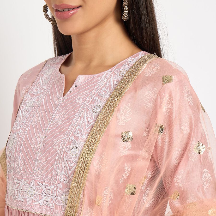 Ladies' Kurta, हल्का गुलाबी, large image number null