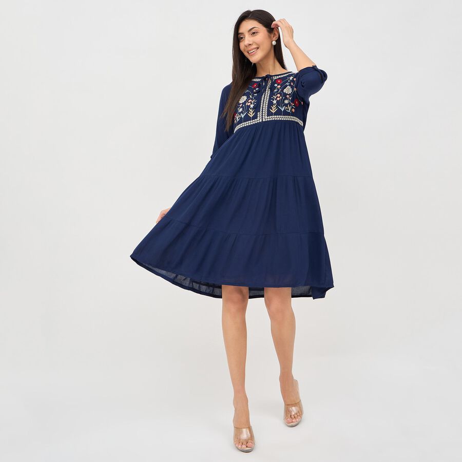 Ladies' Empire Dress, Navy Blue, large image number null