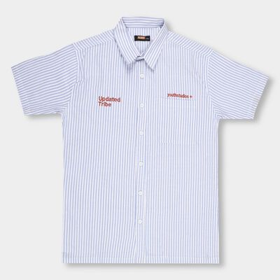 Boys Light Powder Blue Half Sleeve Classic Casual Shirt
