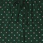 Girls Green Jogger Fit Heart Printed Cotton Blend Pyjama, Dark Green, small