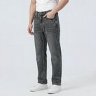 Men's Grey Regular Fit Washed Jeans, Light Grey, small
