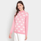 Round Neck Pullover, Pink, small image number null