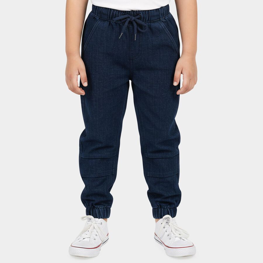 Boys Blue Regular Fit Classic Jeans, Dark Blue, large