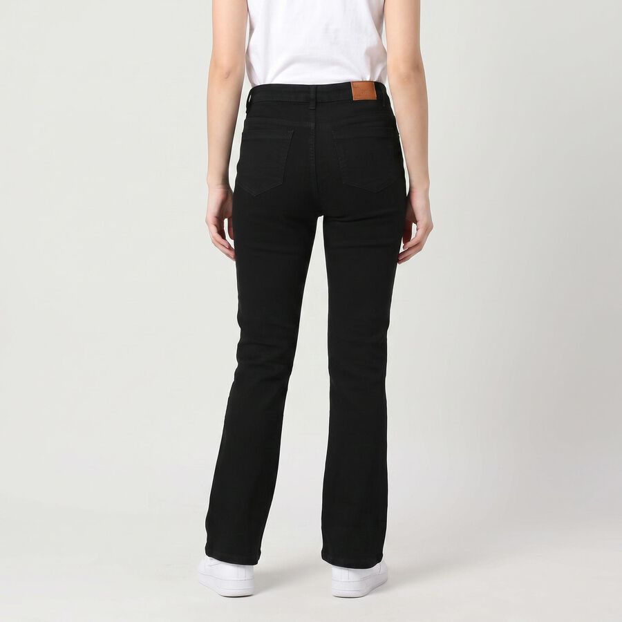 Women's Black Bootcut Fit Jeans, Black, large