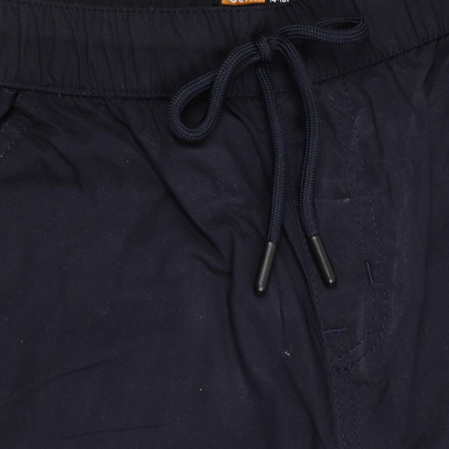 Boys' 100% Cotton Trousers , Navy Blue, large image number null