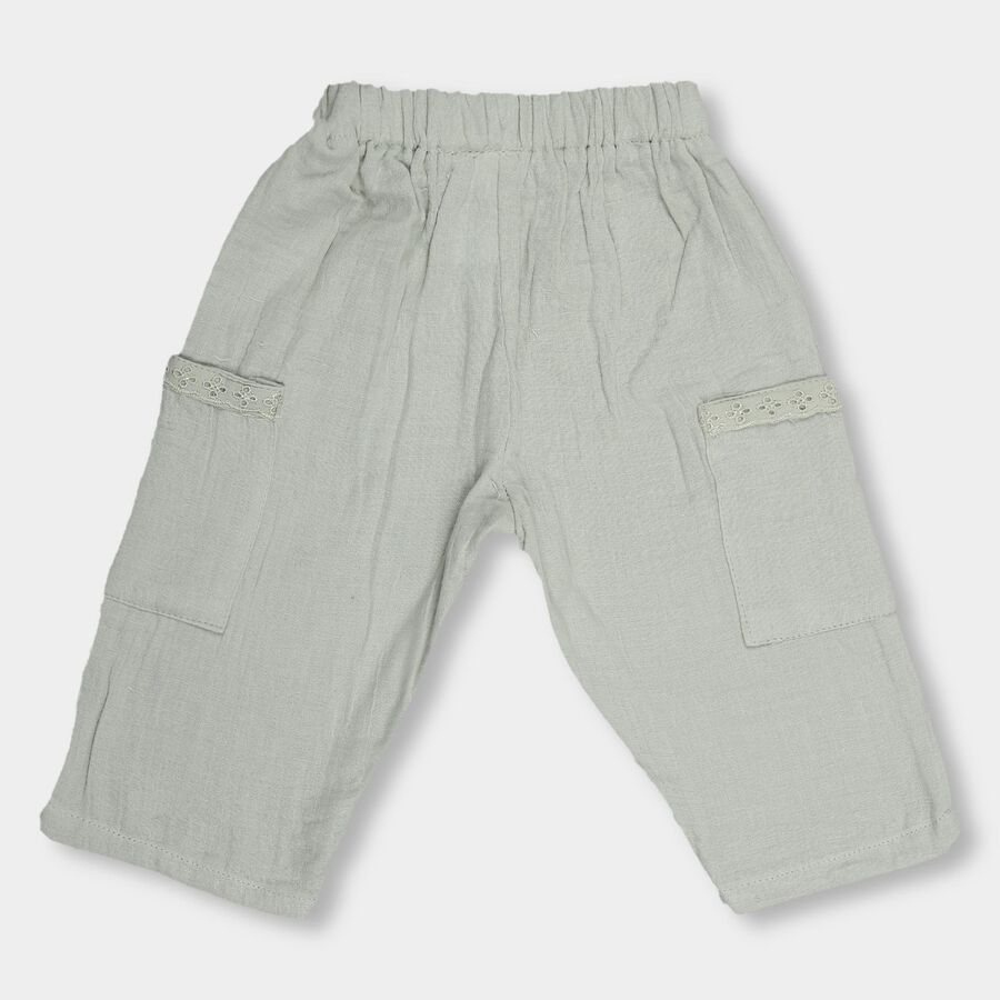 Infants' 100% Cotton Elasticated Trouser, Light Green, large image number null