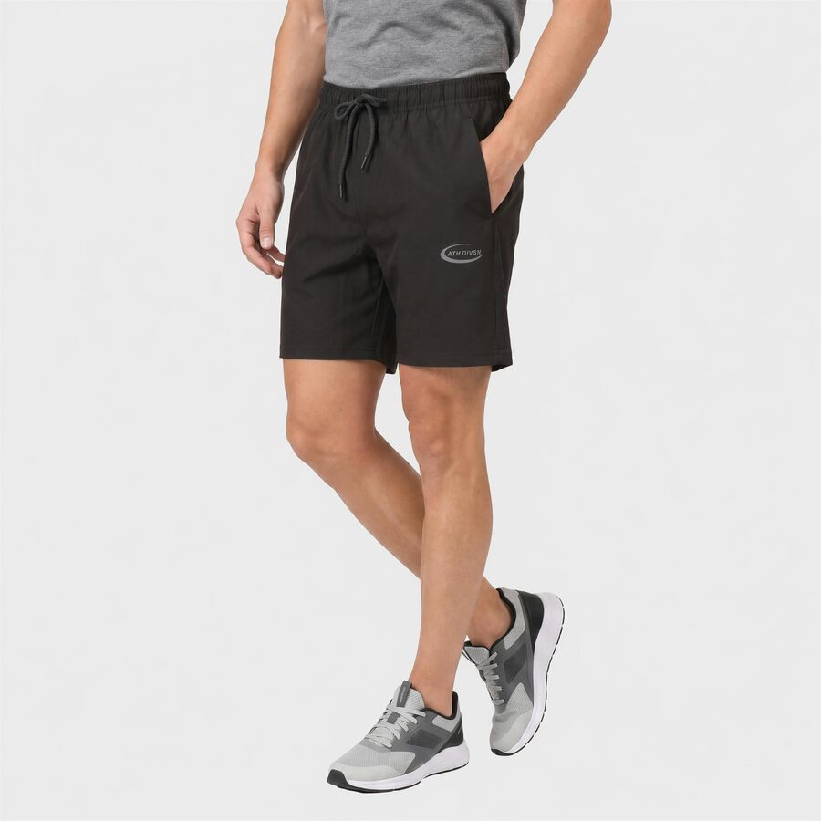 Men's Dark Grey Regular Fit Athletic Bermuda Shorts, Dark Grey, large