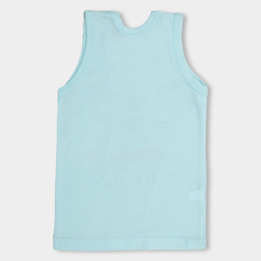 Infants' 100% Cotton Vest , Aqua, large