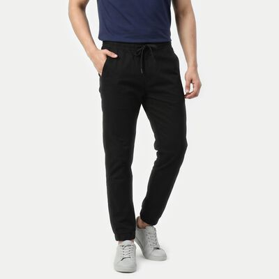 Men's Black Slim Fit Jogger Trousers