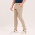 Men's Cross Pocket Slim Fit Casual Trousers , गहरा पीला, small image number null
