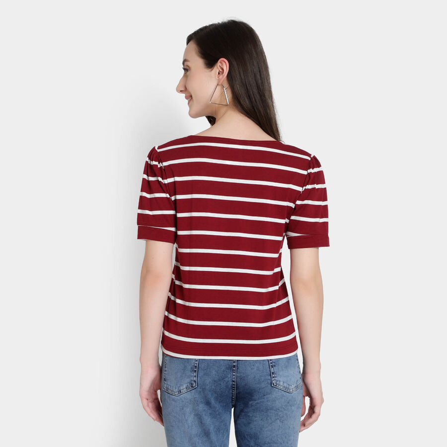 Stripes Top, Maroon, large image number null