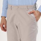 Men's Slim Fit Casual Trousers , Off White, small image number null