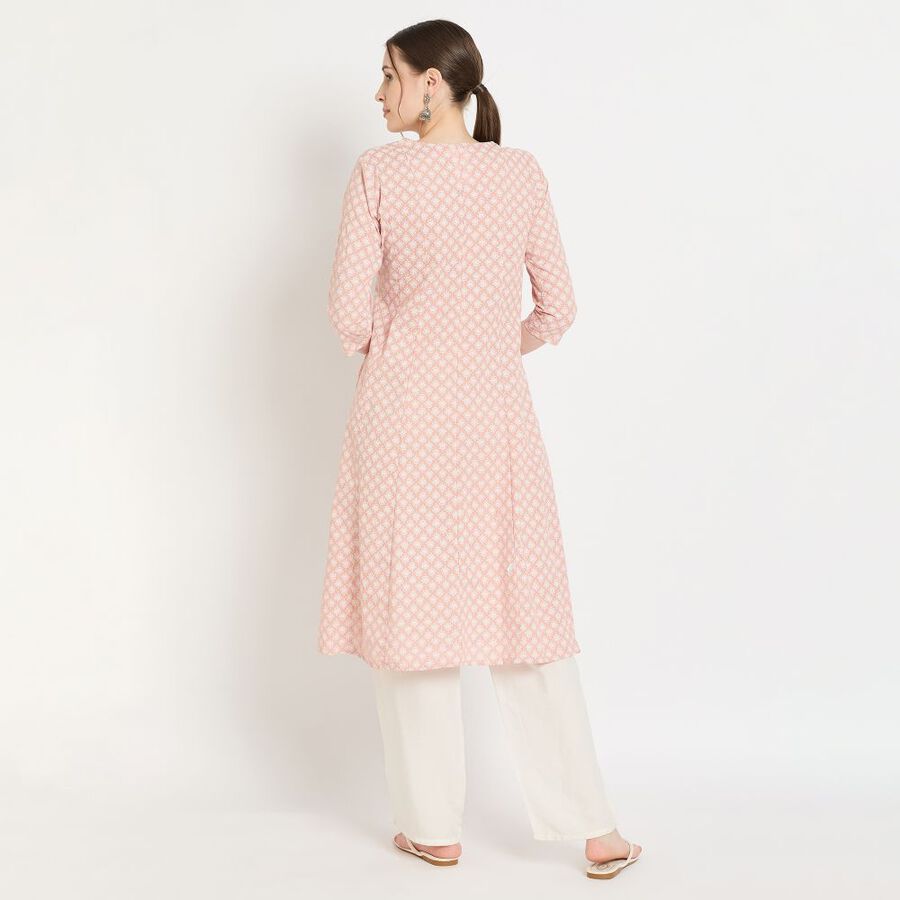 Ladies' Cotton Kurta, हल्का गुलाबी, large image number null