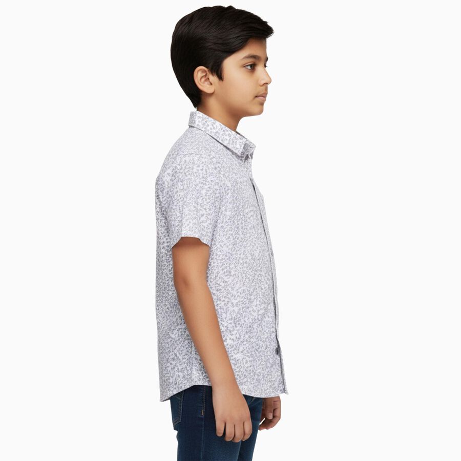 Boys' 100% Cotton Casual Shirt, White, large image number null