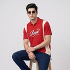 Men's Red Polo Neck Polo T-Shirt, Red, small