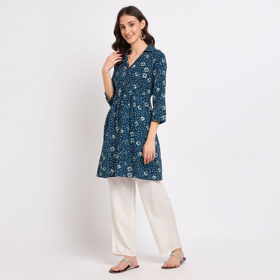 Ladies' Kurta, Dark Blue, large image number null
