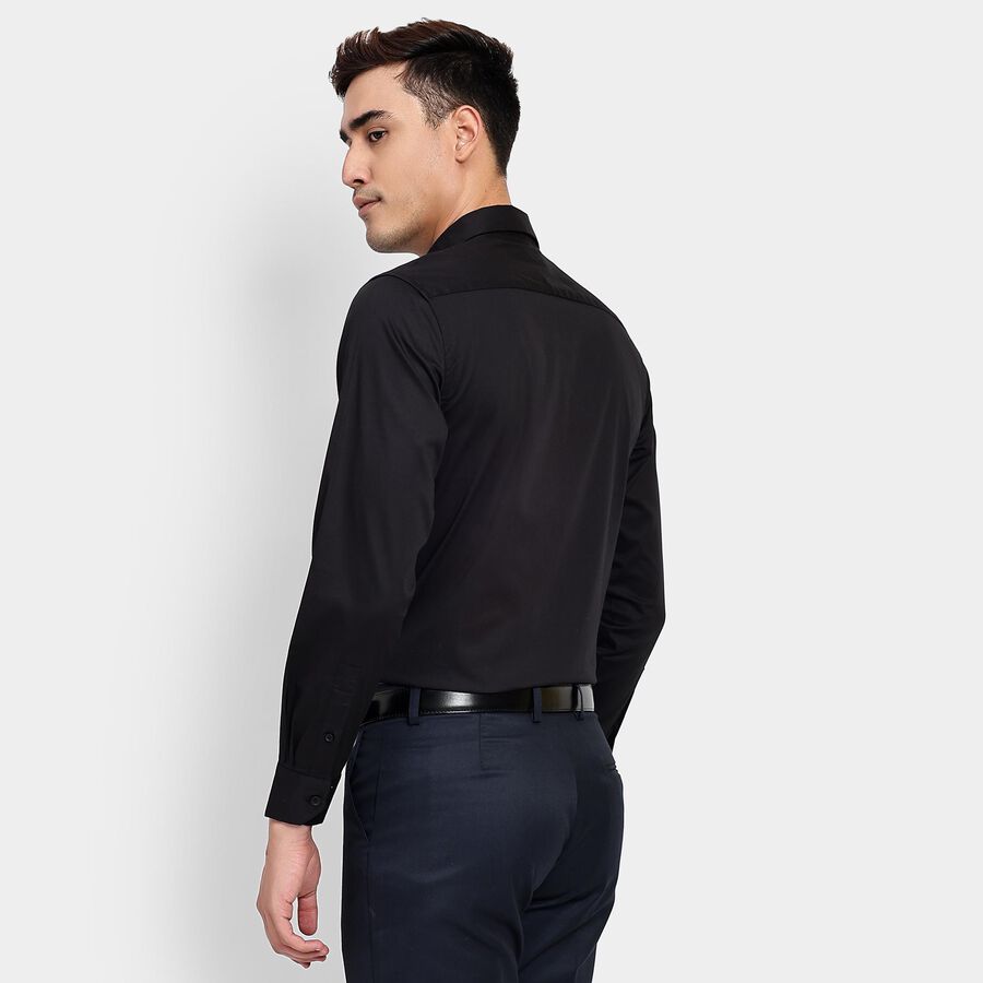 Men's Formal Shirt, काला, large image number null