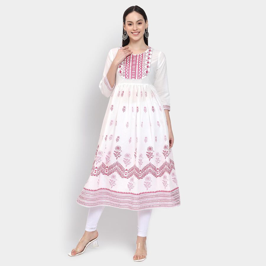 Ladies' 100% Cotton Kurta , Pink, large image number null