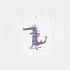 Infants Cotton T-Shirt, Melange Light Grey, small image number null