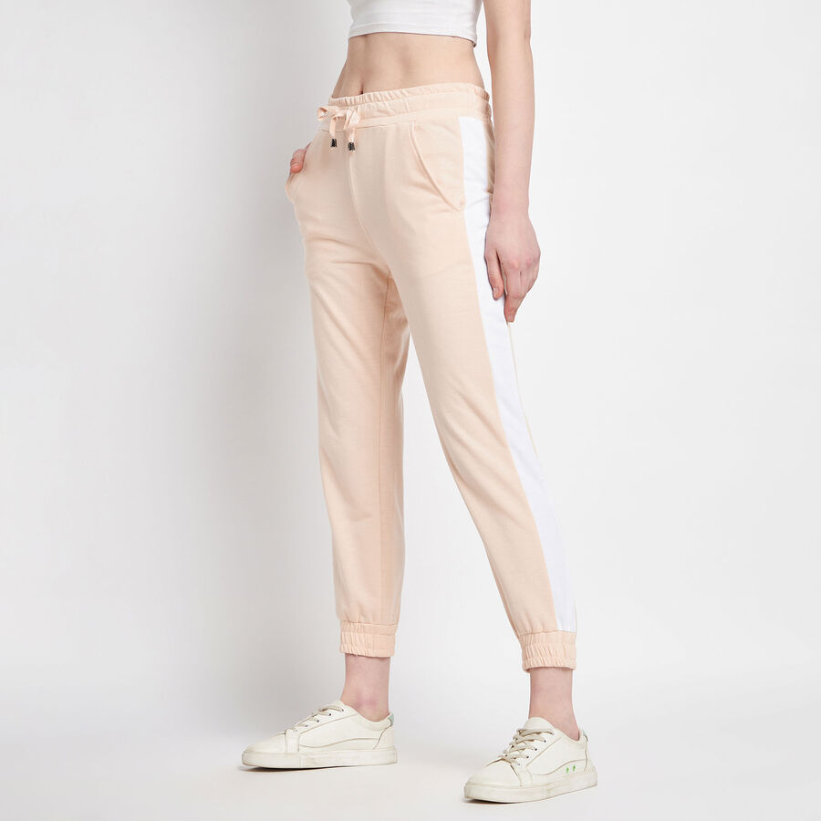 Cut & Sew Joggers, Beige, large image number null