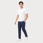 Men's White Cotton Round Neck Regular T-Shirt, White, small