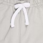 Infants' Light Grey Cotton Round Neck Solid Baba Suit, Light Grey, small image number null