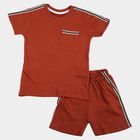 Boys' Knit Baba Suit, Rust, small