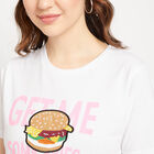 Cotton Round Neck T-Shirt, White, small image number null