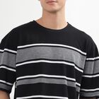 Men's Round Neck Half Sleeves T-Shirt, Black, small