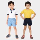 Boys' Blue and Navy Cotton Printed and Solid Briefs, Navy Blue, small