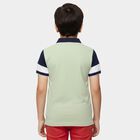 Boys Mint Green Crew Neck Graphic Printed T-Shirt, Light Green, small