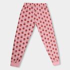 Girls' Light Pink Floral Printed Jogger Pyjama, Pink, small