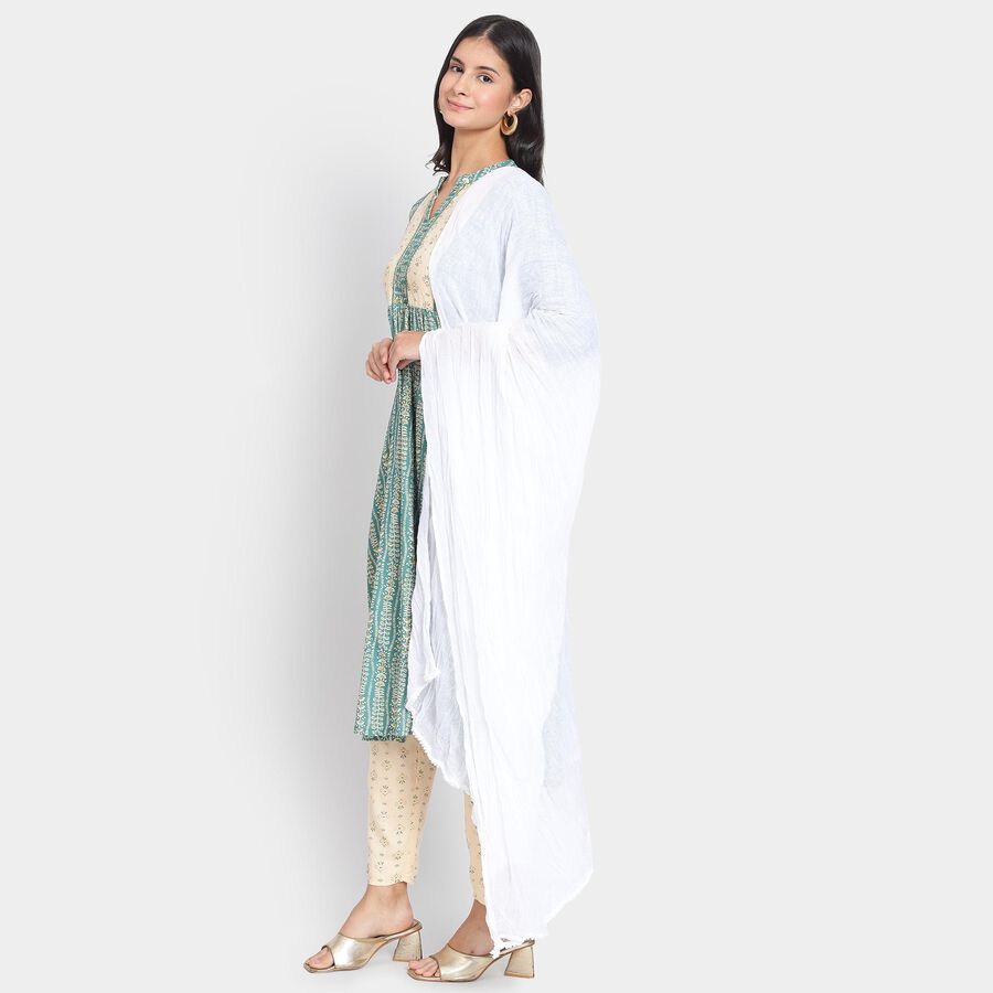 Ladies' Dupatta, White, large image number null