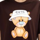 Ladies' Round Neck T-Shirt, Brown, small image number null