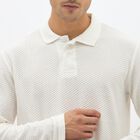 Men's Rich Eggshell White Polo Neck Classic T-Shirt, White, small image number null