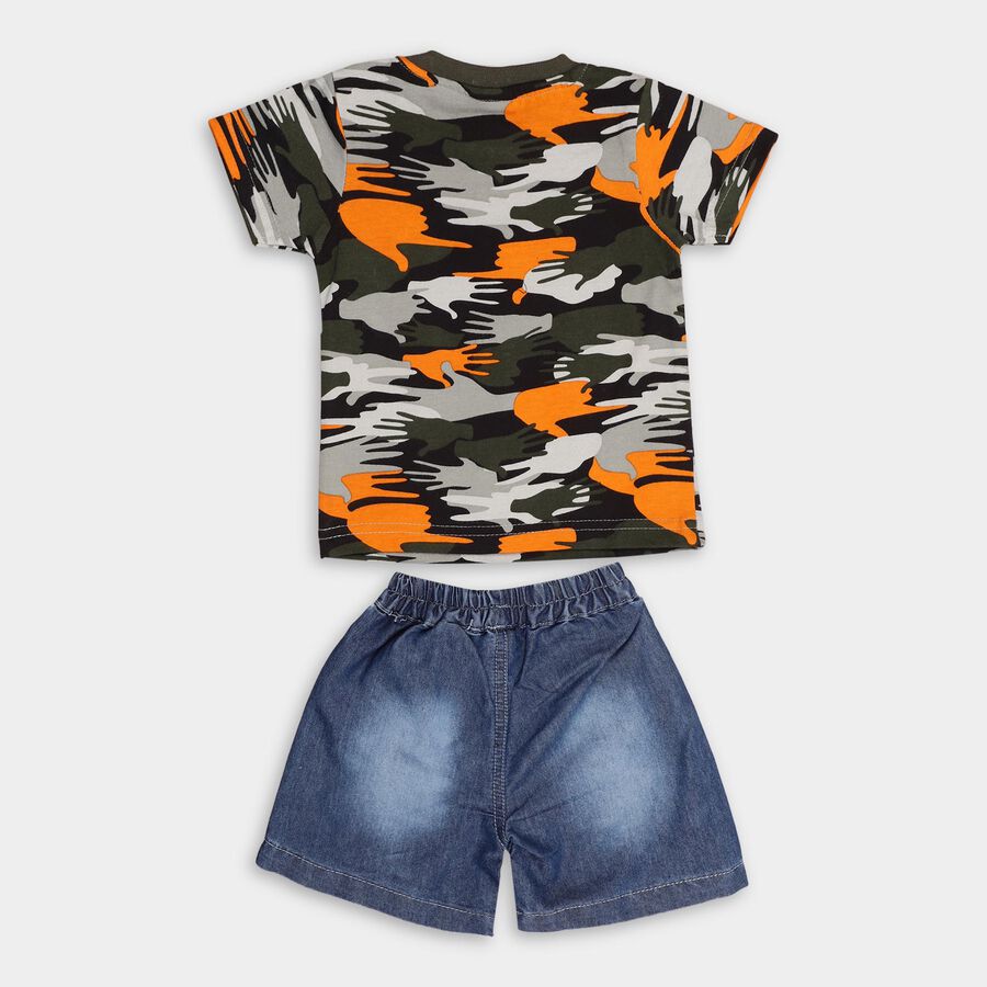 Infant Boys' 100% Cotton Baba Suit, ओलिव, large