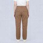 Women's Brown Straight Fit High-Waist Jeans, भूरा, small