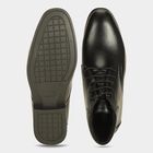 Men's Black Lace-Up Derby Formal Shoes, काला, small