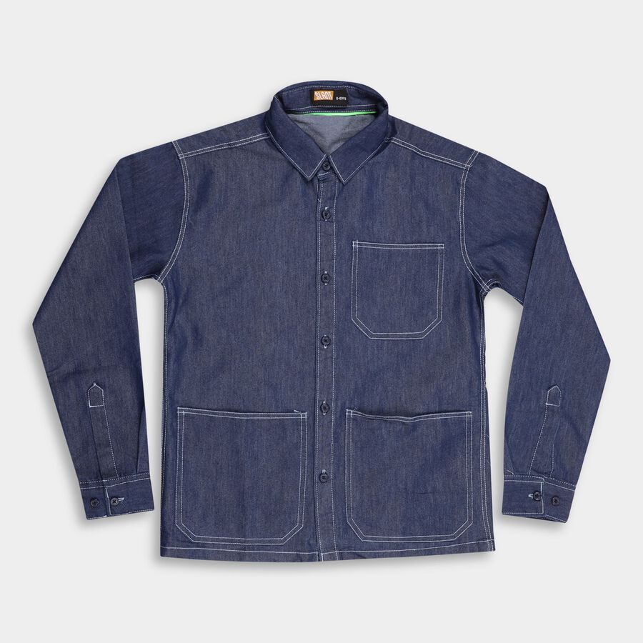 Boys' Casual Shirt , गहरा नीला, large image number null